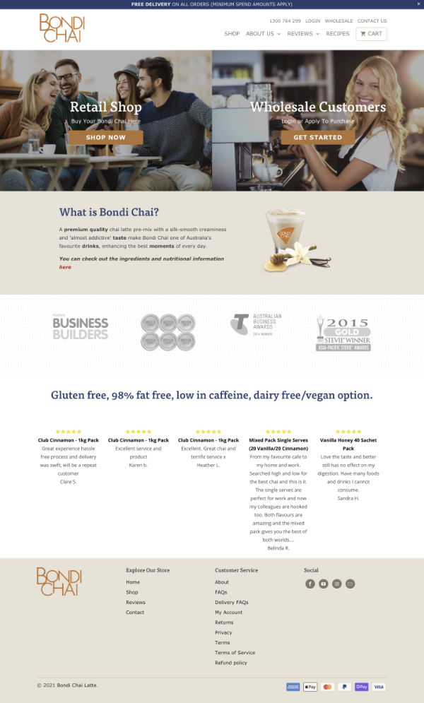 Shopify Case Study Bondi Chai